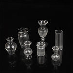 vases verre transparent rayures verticales classique terrarium hydroponique plante d'art artisanat fixations solides