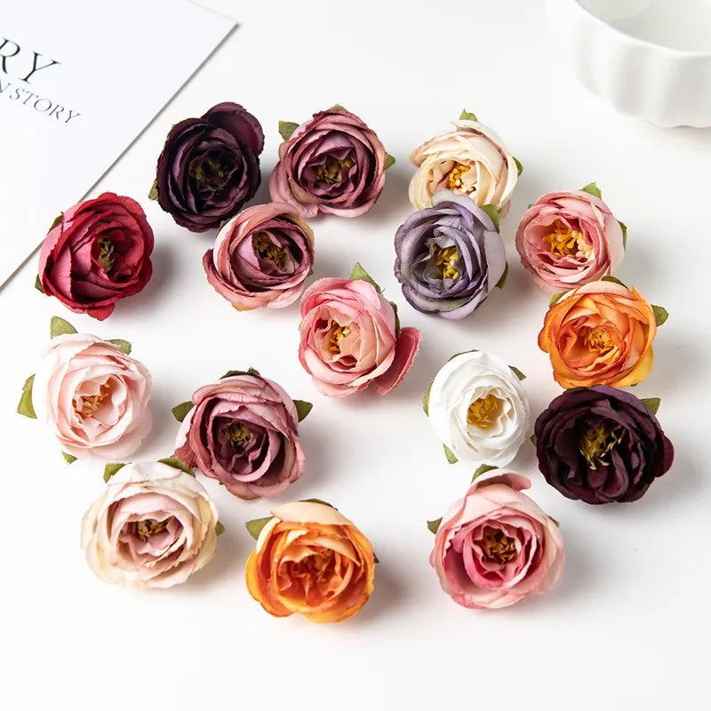 décoration intérieure fleurs artificielles roses délicates variées couleurs réaliste maison chambre table événements