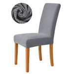 housse chaise jacquard gris rose vert marron moderne adhésif polyester pliage salon mariage banquet