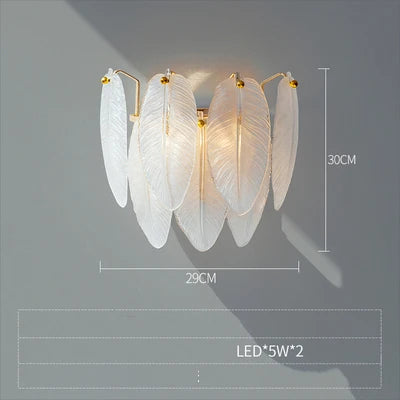 lampe suspendue moderne feuilles doré blanc translucide éclairage intérieur élégant semi encastrée