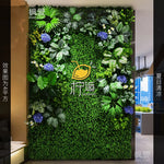 décoration murale artificielle herbe feuilles vertes moderne naturelle intérieure extérieure accrochable