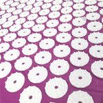 tapis massage acupuncturé violet bleu marine vert rondelles blanches moderne sac rangement