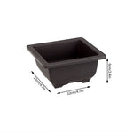 pot plante intérieur moderne noir rectangulaire support grille drainage succulente