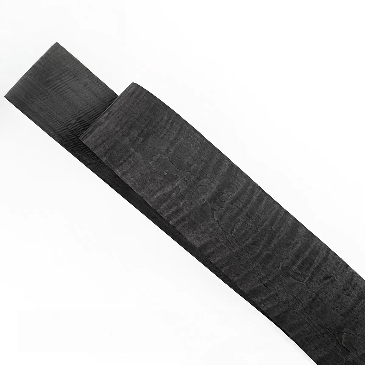 placage bois texturé ondulé noir moderne 250cm long 18cm large décoration meuble guitare