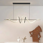 lampe suspendue moderne spirale blanc noir contemporaine télécommande trois modes lumière