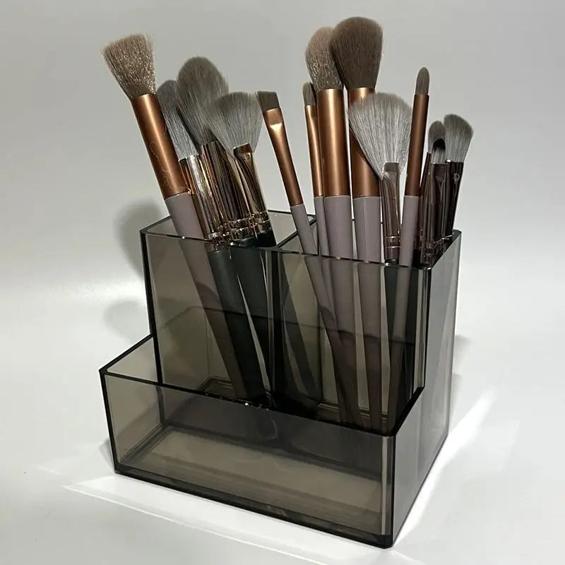 organisateur transparent moderne boîtes rangement accessoires maquillage brosse cosmétiques étui porte outils multifonctionnels