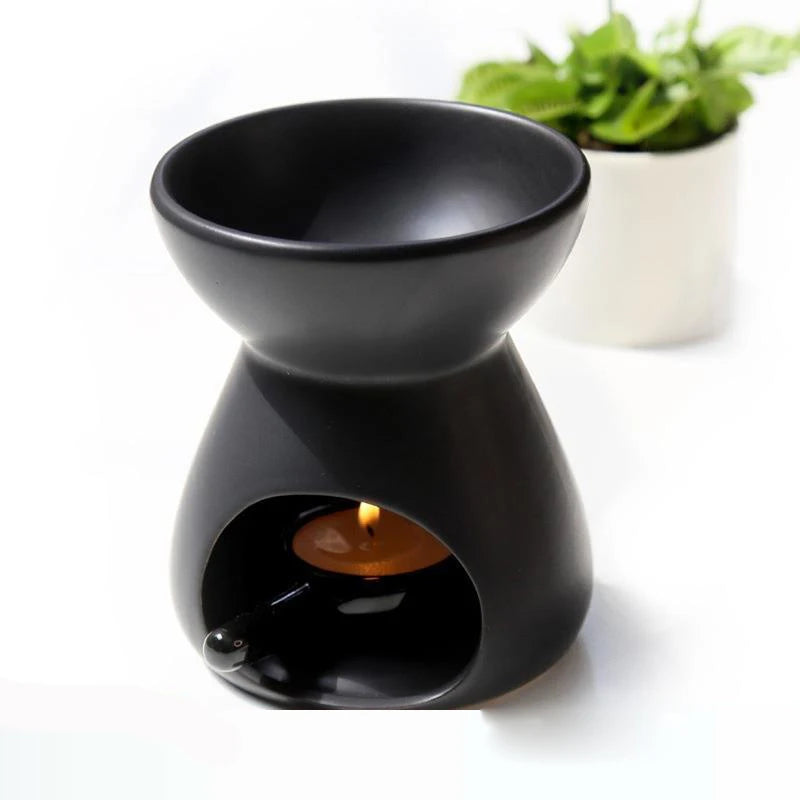 diffuseur huiles essentielles bougie céramique moderne noir mat opaque salon relaxation deco