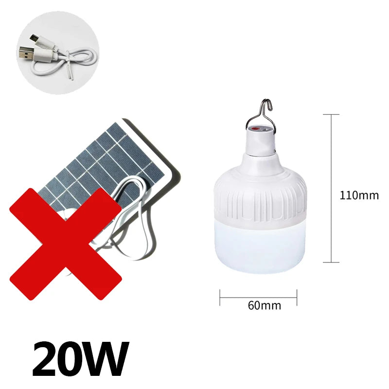 lampe led rechargeable blanc moderne ip66 usb solar panel camping nuit sécurité eye protection