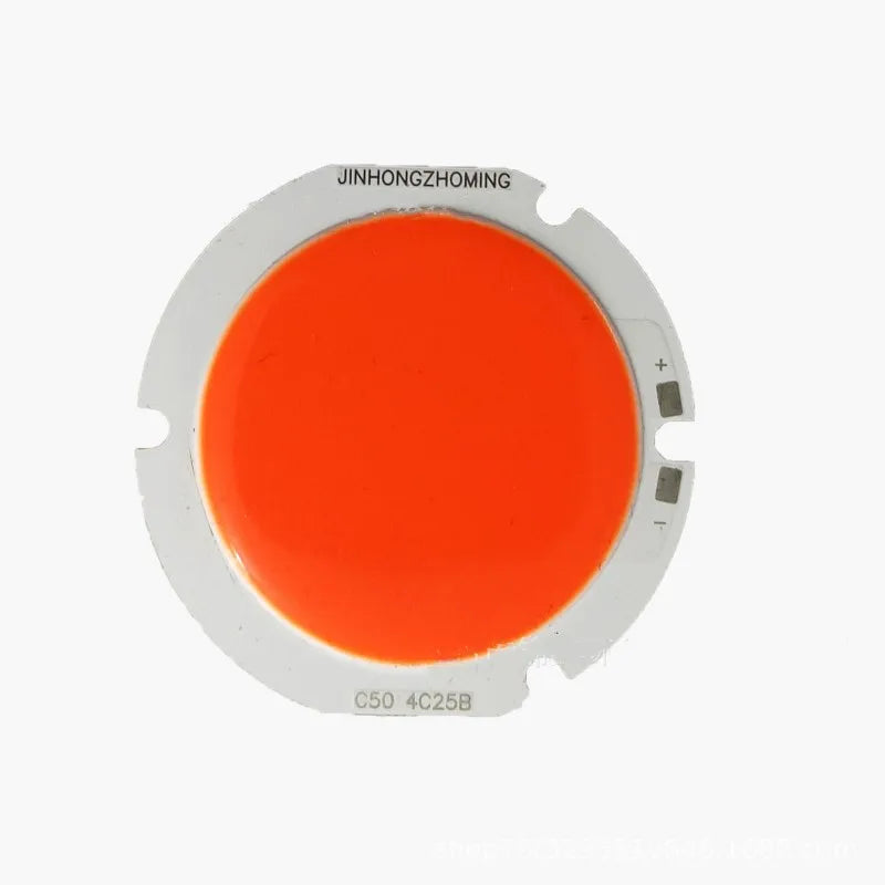 source lumineuse led cob 50w jaune rouge orange moderne grille perforations boutons commandes