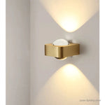 appliques murales modernes deux led noir doré éclairage cuisine chambre minimaliste fixées mur