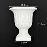 vase mural blanc classique rayures verticales opaque arrangement floral diy
