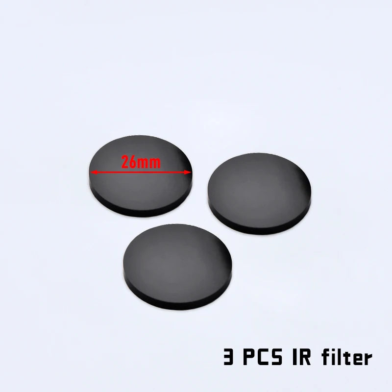 lentilles noires transparentes 30mm 28mm 26mm 25.4mm diffuse ir filter led chasse