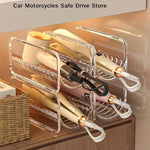 rangement accessoires coiffure transparent clips fixation moderne étui capillaire salon bain