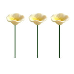 supports papillons artificiels fleurs simples modernes décoratifs tringles rose blanc jaune vert