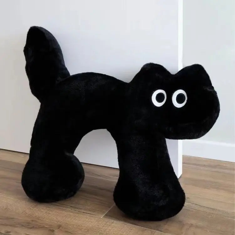 coussin animaux forme doux pelucheux rose noir contemporain mignon decoratif maison erotique