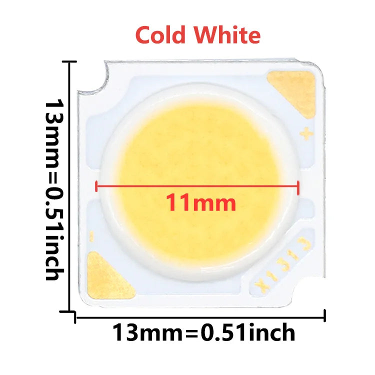 puce led cob 1313 carrée blanc naturel haute luminosité éclairage moderne haute qualité