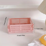 paniers pliables rangement moderne opacité vert clair rose beige gris blanc