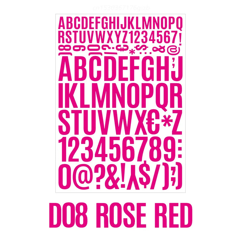 sticker autocollant lettre chiffre symbole multicolore classique deco papeterie scrapbooking journal agenda planificateur álbum