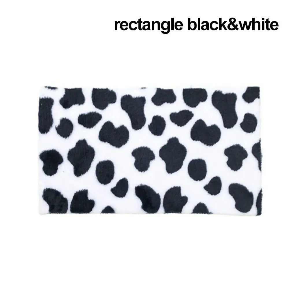 tapis miniature peluche rose blanc nordique doux poupées 14cm 18cm rond rectangle