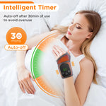 bracelet chauffant massage vibration relaxation affichage numerique controle usb moderne gris orange