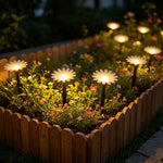 lumière solaire fleur blanc jaune 20 led moderne décoration extérieure chambre balcon festival