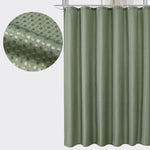 rideau douche vert moderne tissé points imperméable métalliques salle bain