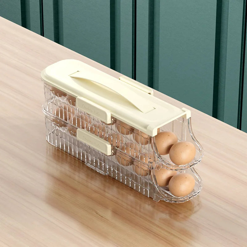 boîte œufs vert transparent réfrigérateur qualité alimentaire moderne pratique hermétique