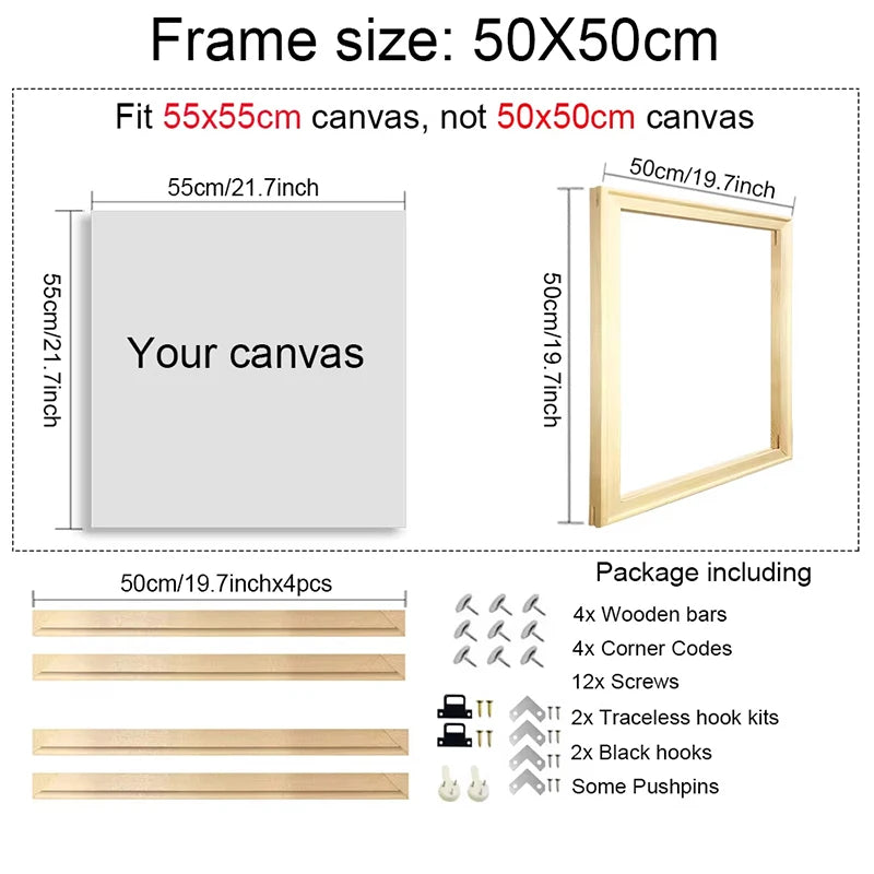 cadre peinture bois moderne 20x20cm 30x30cm 40x40cm 50x50cm texture bois naturel