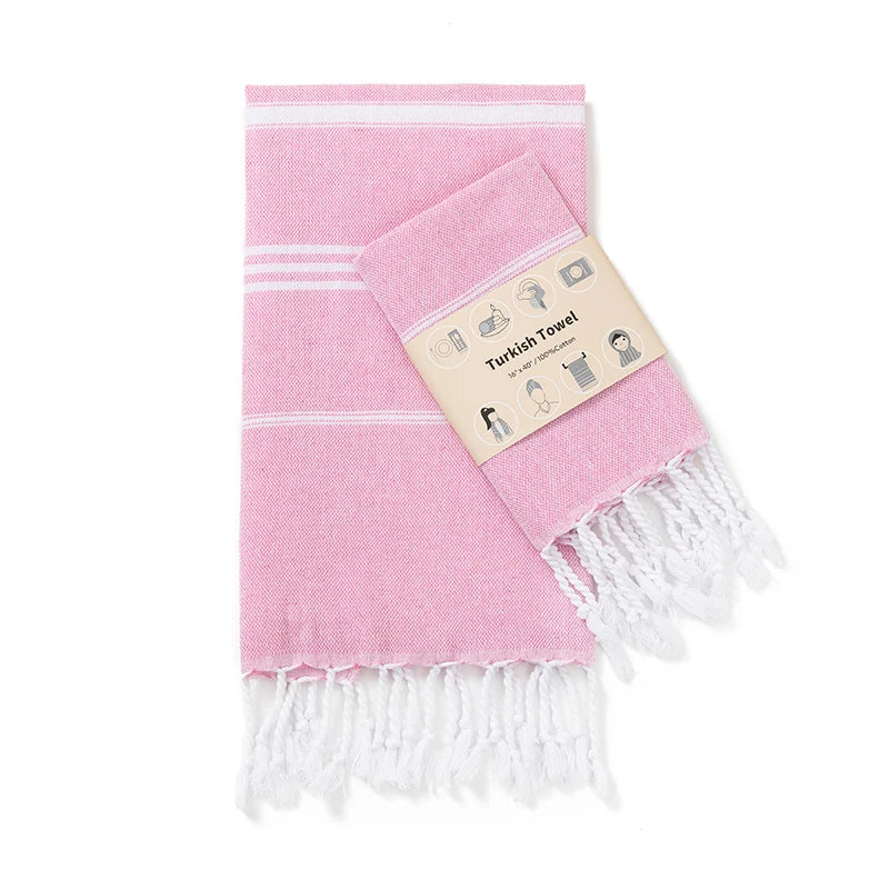 serviette table rayée moderne bleu clair vert rose gris jaune orange violet coton polyester