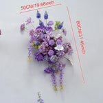bouquet fleurs artificielles violettes blanches modernes décoration intérieure soie élégante mariage anniversaire
