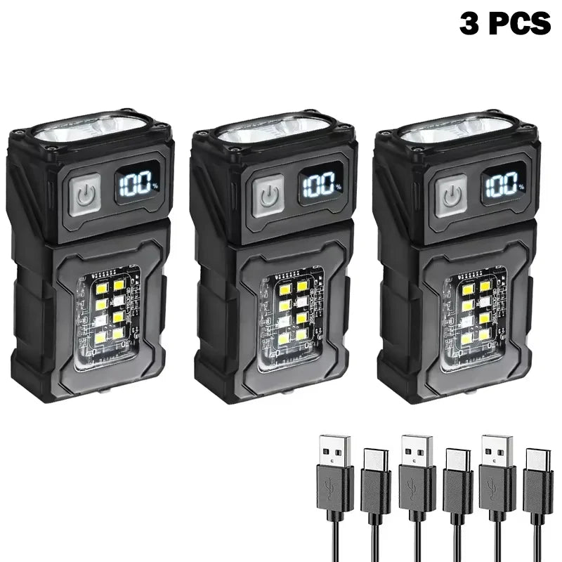 lampe travail rechargeable led 1200 lumens aimantée aluminium noir moderne