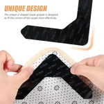 tapis antidérapants réutilisables adhésifs imprimés bleus sol intérieur adultes noir