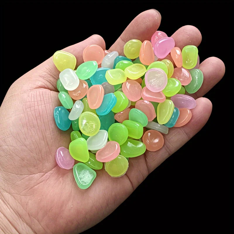 luminescentes bleu vert rose jaune modernes décoratives 500pcs 100pcs translucentes ovales