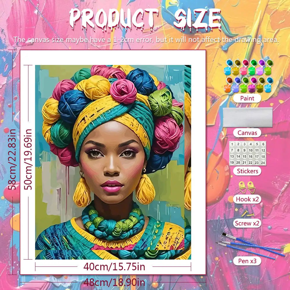 tableau peindre toile moderne multicolore floral pop art starter kit crochets vis paintbrushes numéros