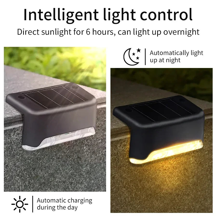 éclairage solaire marches led moderne pièces noir adhésifextérieur transparent partiellement étanche