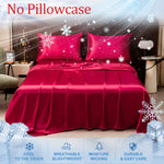 drap lit ajusté soie glacée uni satiné chambre moderne confortable frais