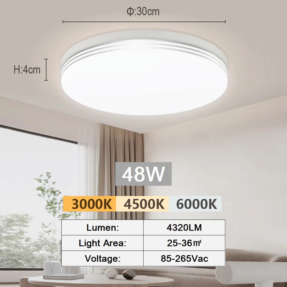 plafonnier led moderne blanc économique facile.surface encastrée interrupteur tactileflux lumineux 249 2000w