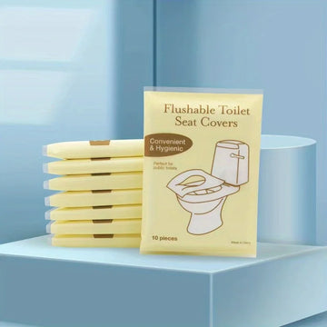 couvre siege toilette jetable blanc hygienique portable respectueux environnement pack 100 pieces