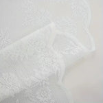 rideau blanc broderie florale transparent classique polyester machine laver 140x100cm