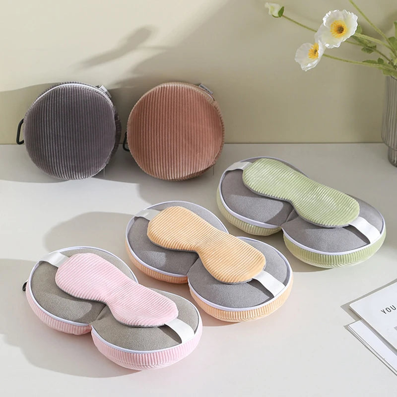 masque sommeil vert clair gris rose pâle rayures verticales bande velcro moderne confortable opaque
