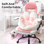 coussin chaise doux blanc rose pattes chat moelleux moderne sofa
