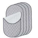 tapis bébé imperméable réutilisable doublure bambou gris quilté moderne portable mois