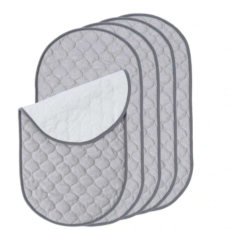 tapis bébé imperméable réutilisable doublure bambou gris quilté moderne portable mois