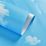 papier peint auto adhésif 3d ciel bleu nuages moderne imperméable résistant humidité isolation thermique