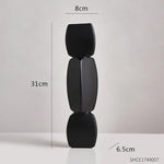 vases decoratifs modernes minimalistes geometriques blanc noir sculpturauxbranches feuillageintérieur decoration