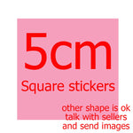 sticker personnalisable adhésif transparent moderne logo fruit flocon neige textes différentes couleurs jaune rose