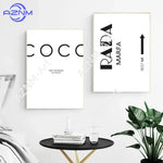 Affiches minimalistes textes toile blanc noir abstrait moderne salon tableaux muriaux