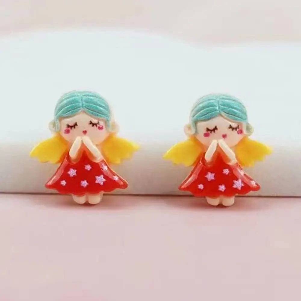 bijoux fantaisie enfantins pierres précieuses robes étoiles ailes cheveux stylisés multicolores opaques 20mm