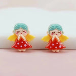 bijoux fantaisie enfantins pierres précieuses robes étoiles ailes cheveux stylisés multicolores opaques 20mm