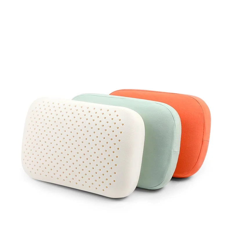 coussin latex perforé moderne blanc noir gris vert orange 10cm 37cm 24cm